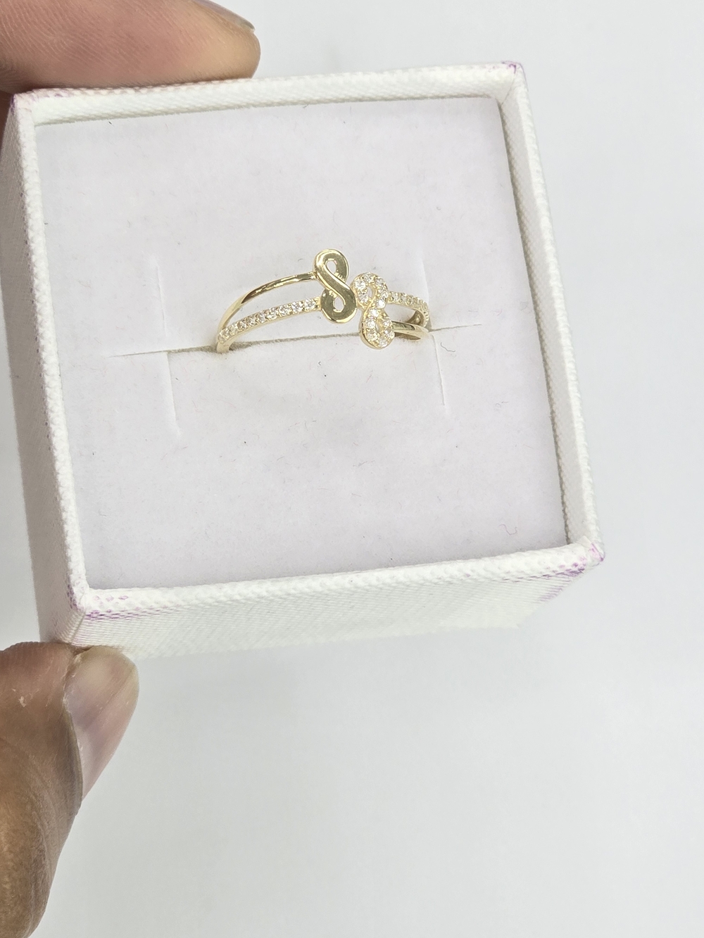 10kt Real Gold Infinity Ring For Women